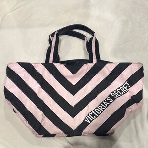 Victoria's Secret Chevron Tote in Pink and Black
